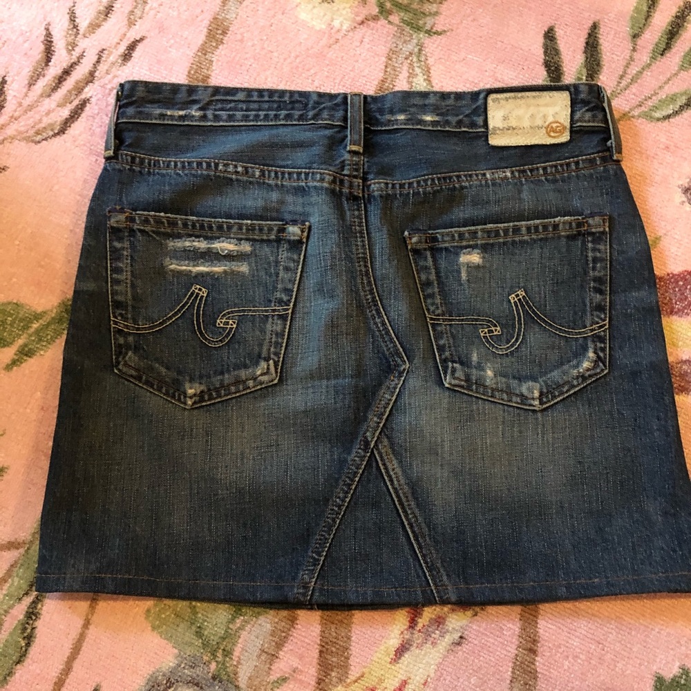 Y2K 90’s AG Mid-box skirt denim jean mini skirt - Picture 8 of 15